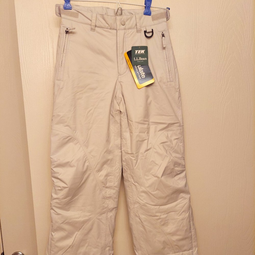 White Ski Snow Pants by LL Bean